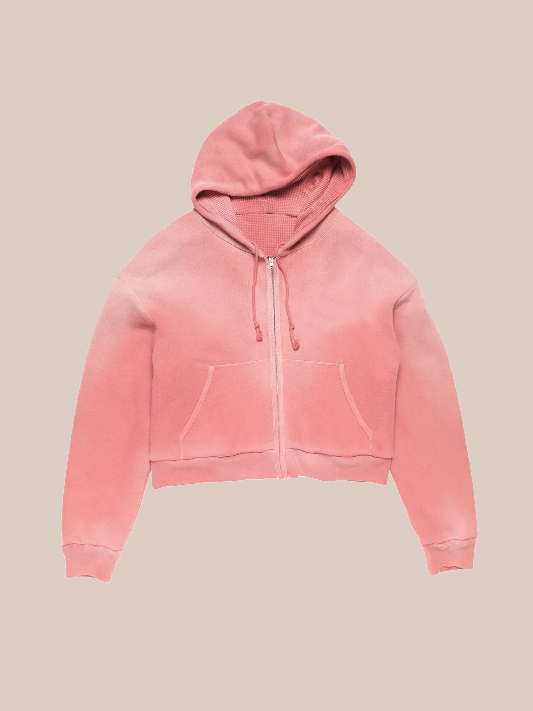 Vintage Cropped Zip Hoodie
