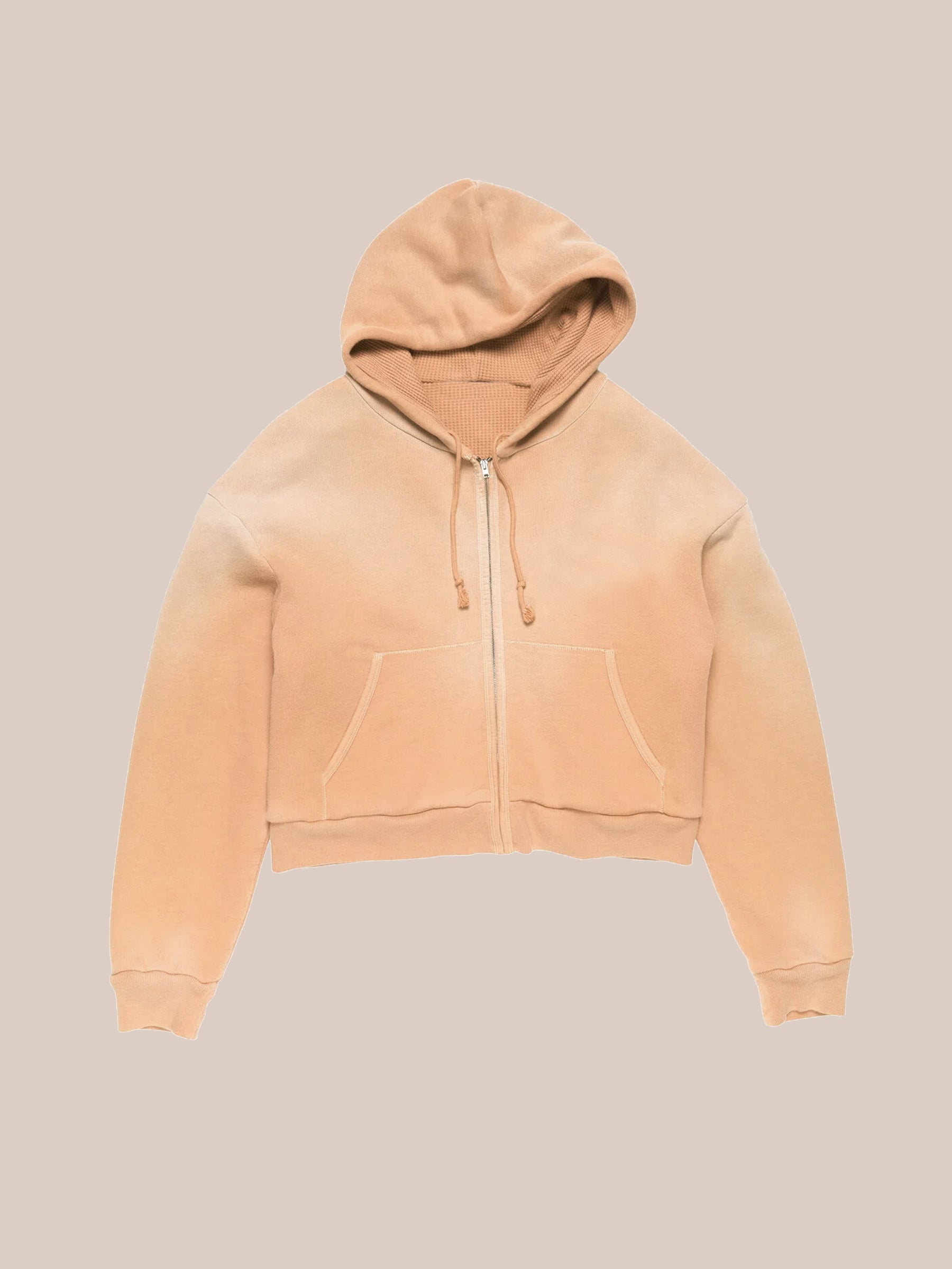 Vintage Cropped Zip Hoodie