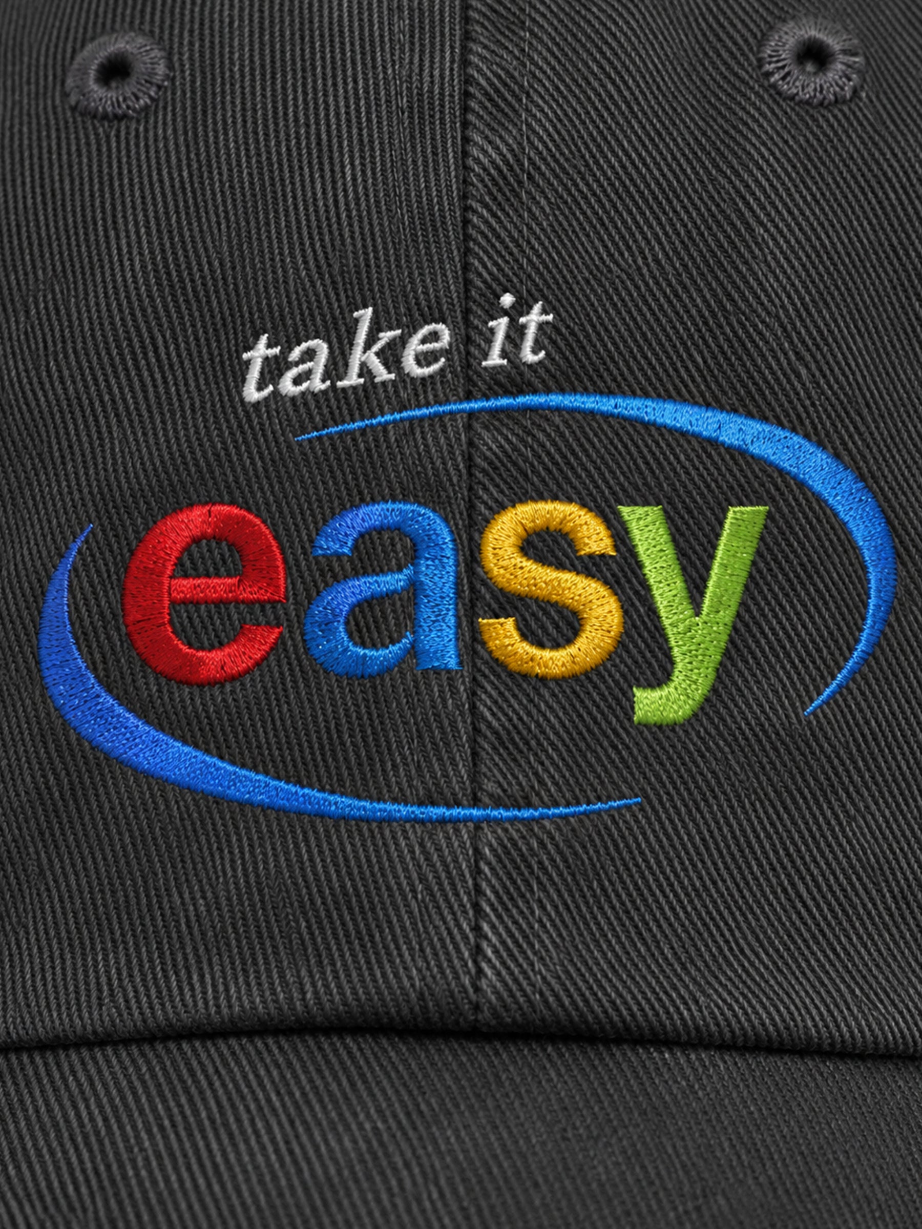 Take it Easy Embroidered Sunwashed Cap