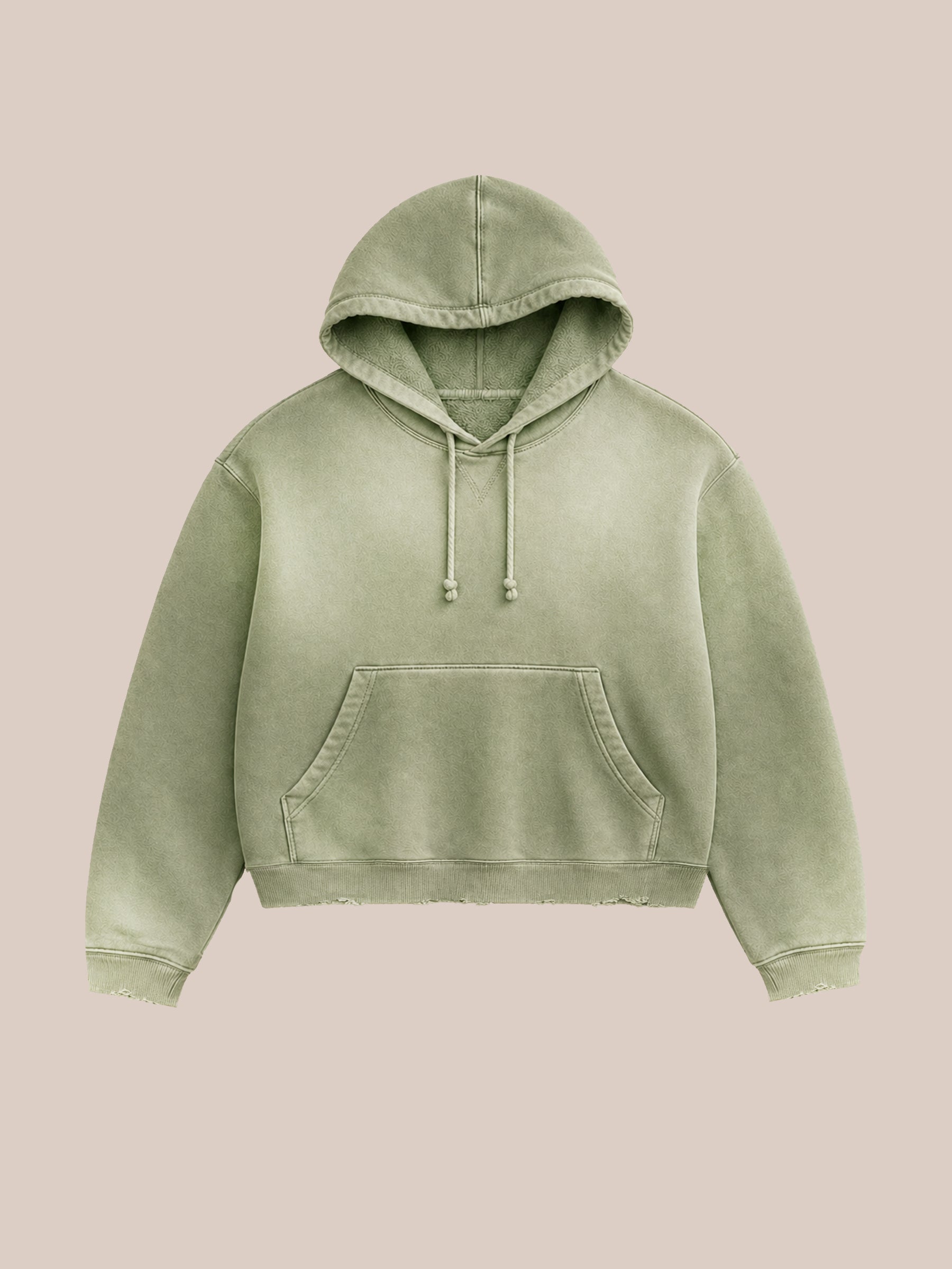 Vintage Cropped Pullover Hoodie