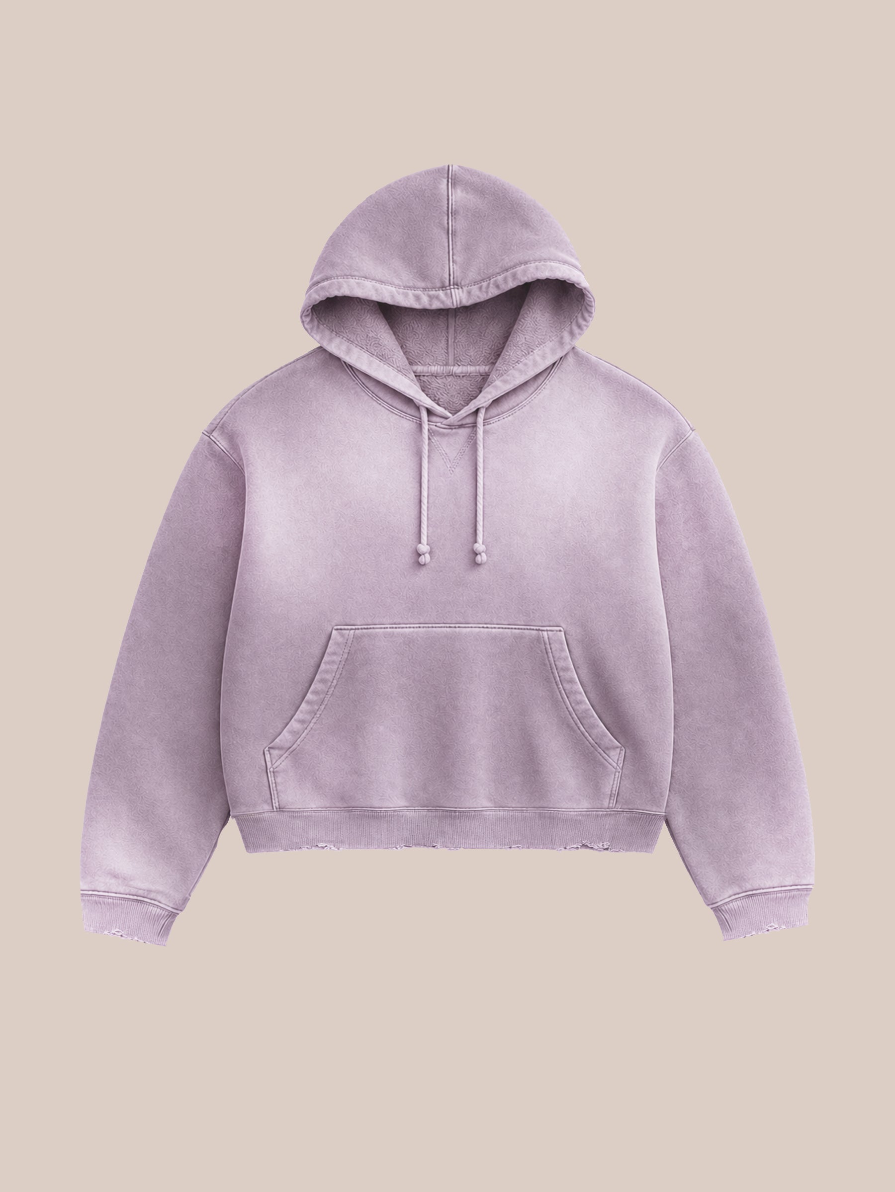 Vintage Cropped Pullover Hoodie