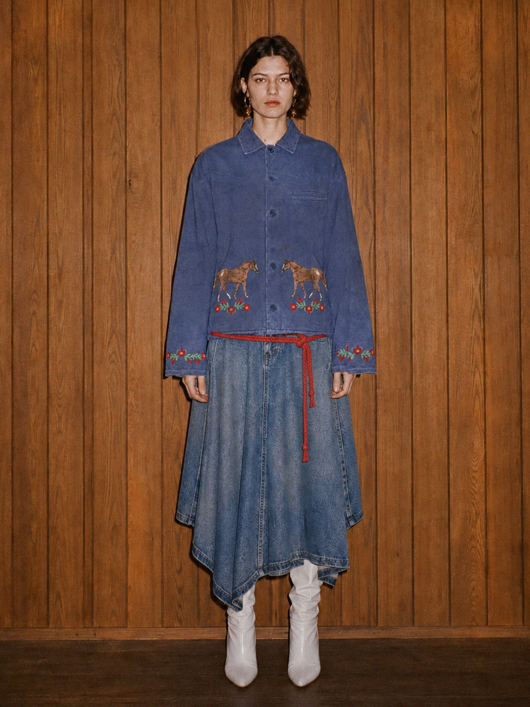 Rose Horse Embroidered Jacket