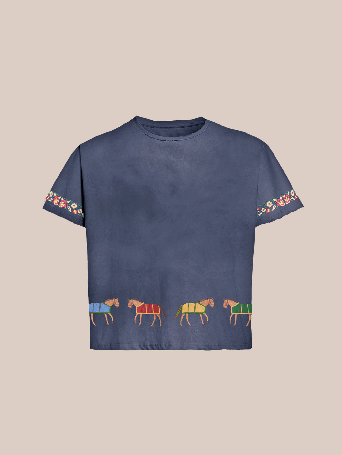 Horse Parade Embroidered Tee