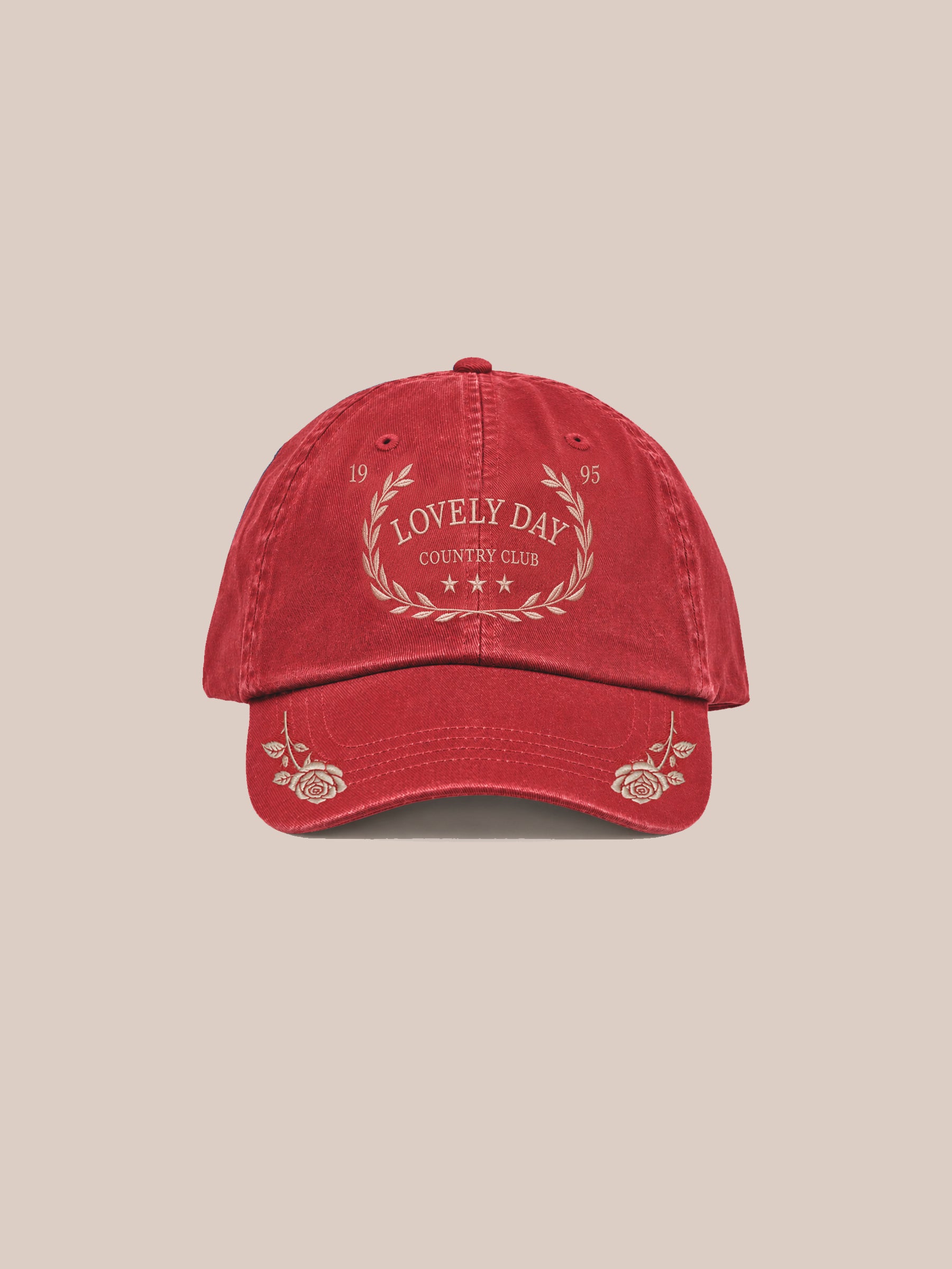 Lovely Day Embroidered Sunwashed Cap