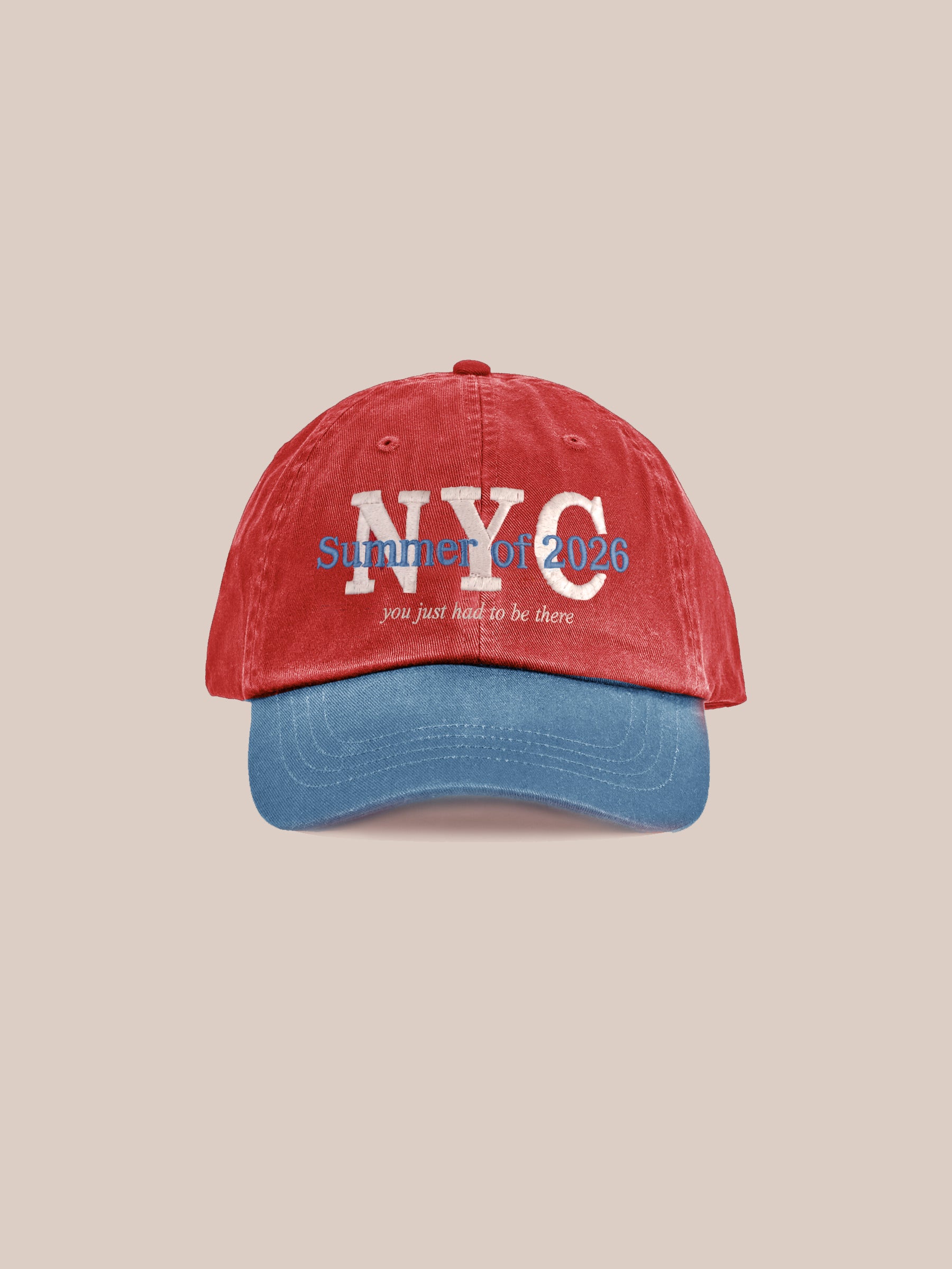 Summer in NY Embroidered Sunwashed Cap