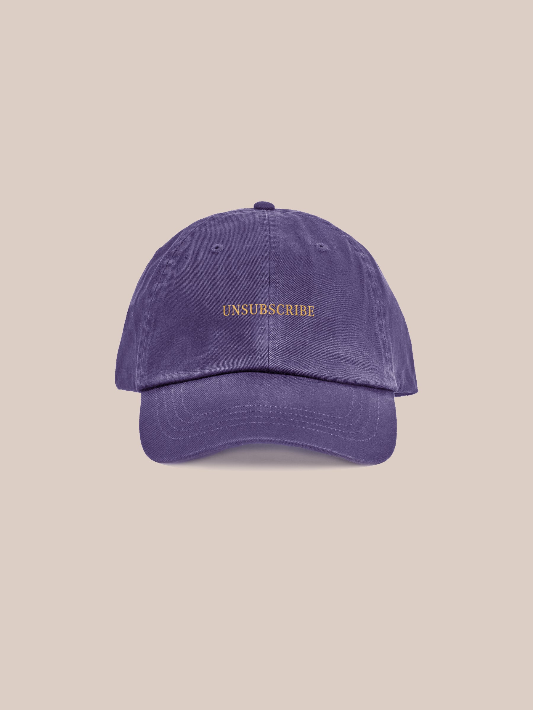 Unsubscribe Embroidered Sunwashed Cap