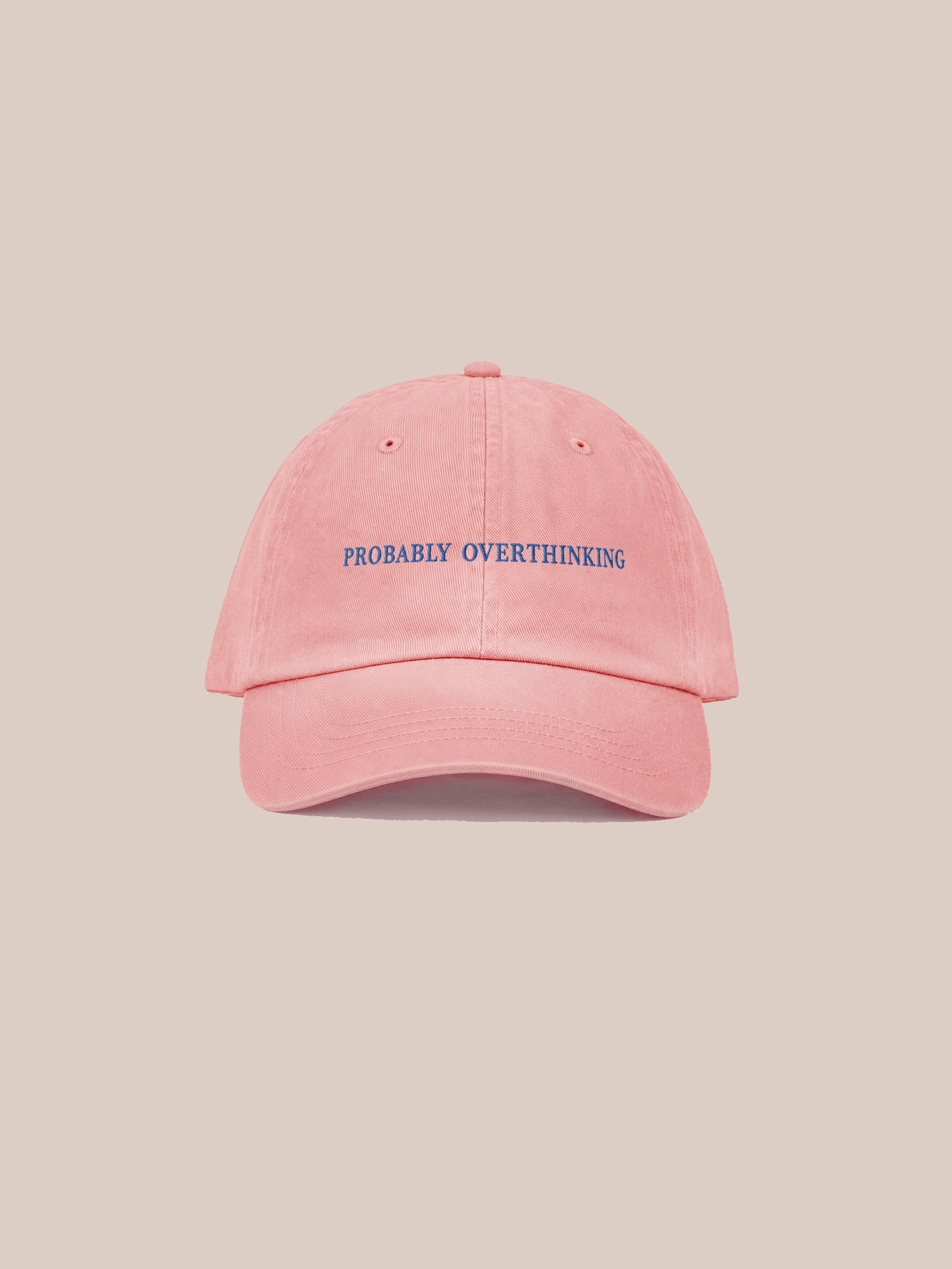 Overthinking Embroidered Sunwashed Cap