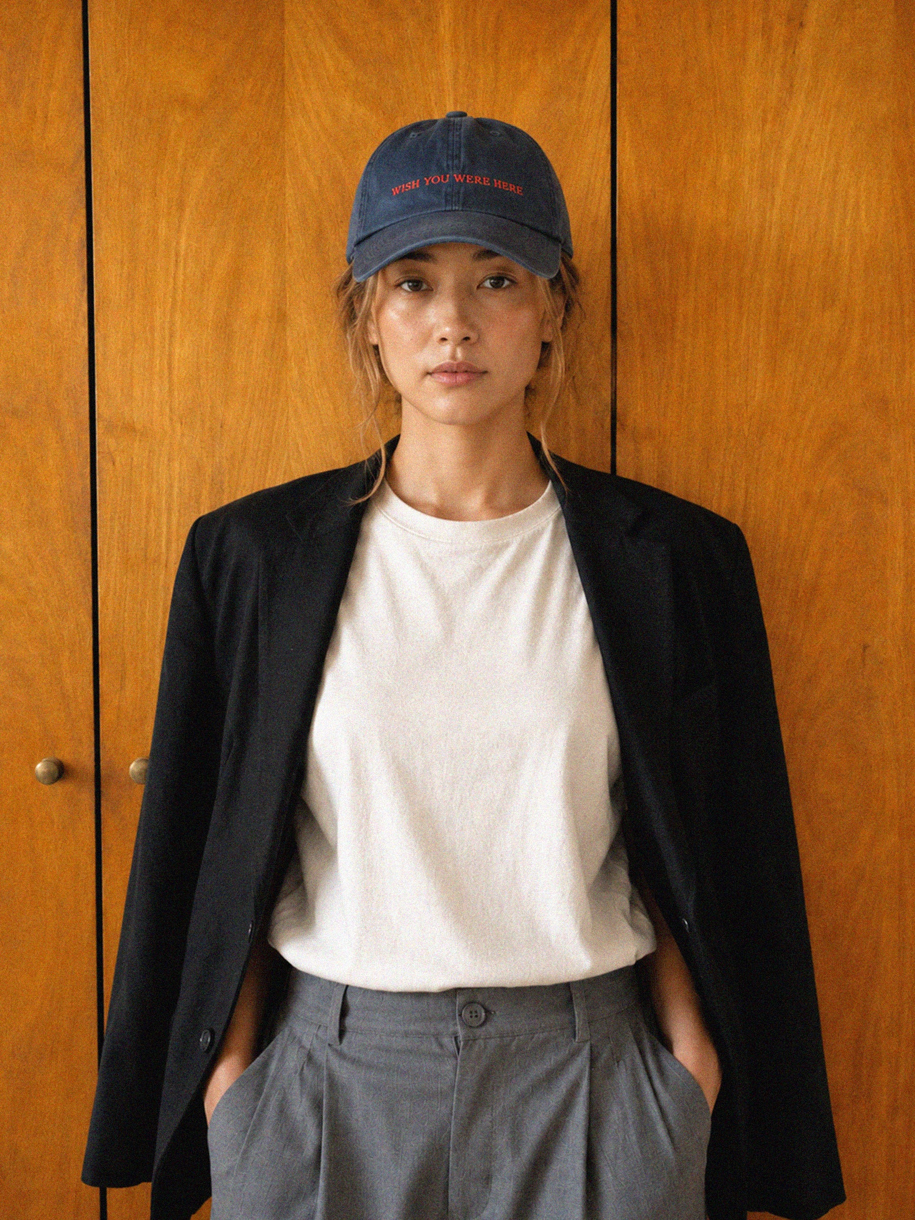 Wishes Embroidered Sunwashed Cap