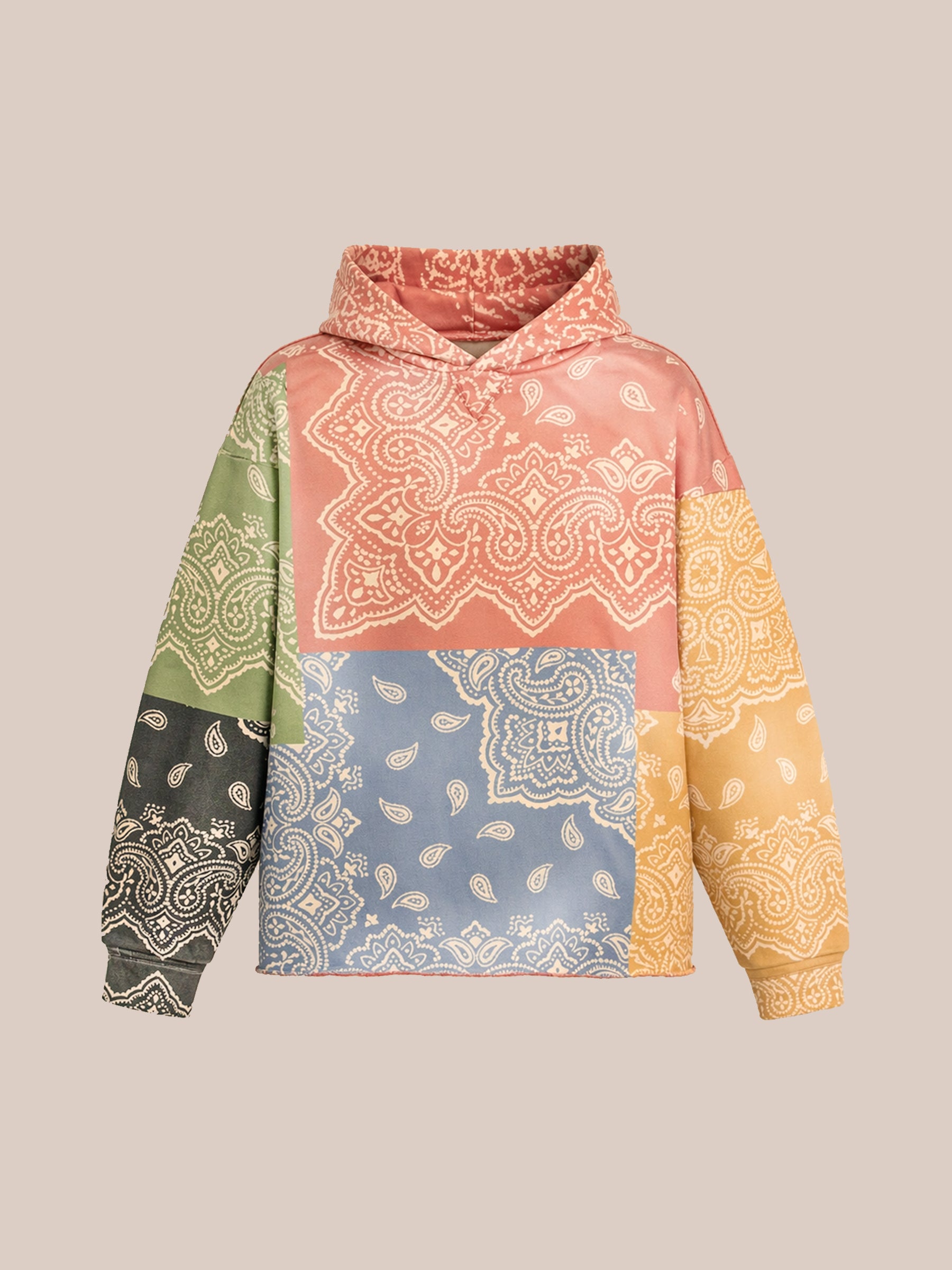 Patchwork Bandana Hoodie