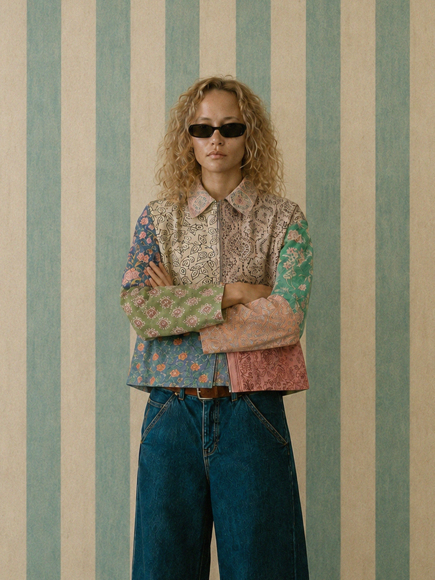 Tapestry Print Work Jacket