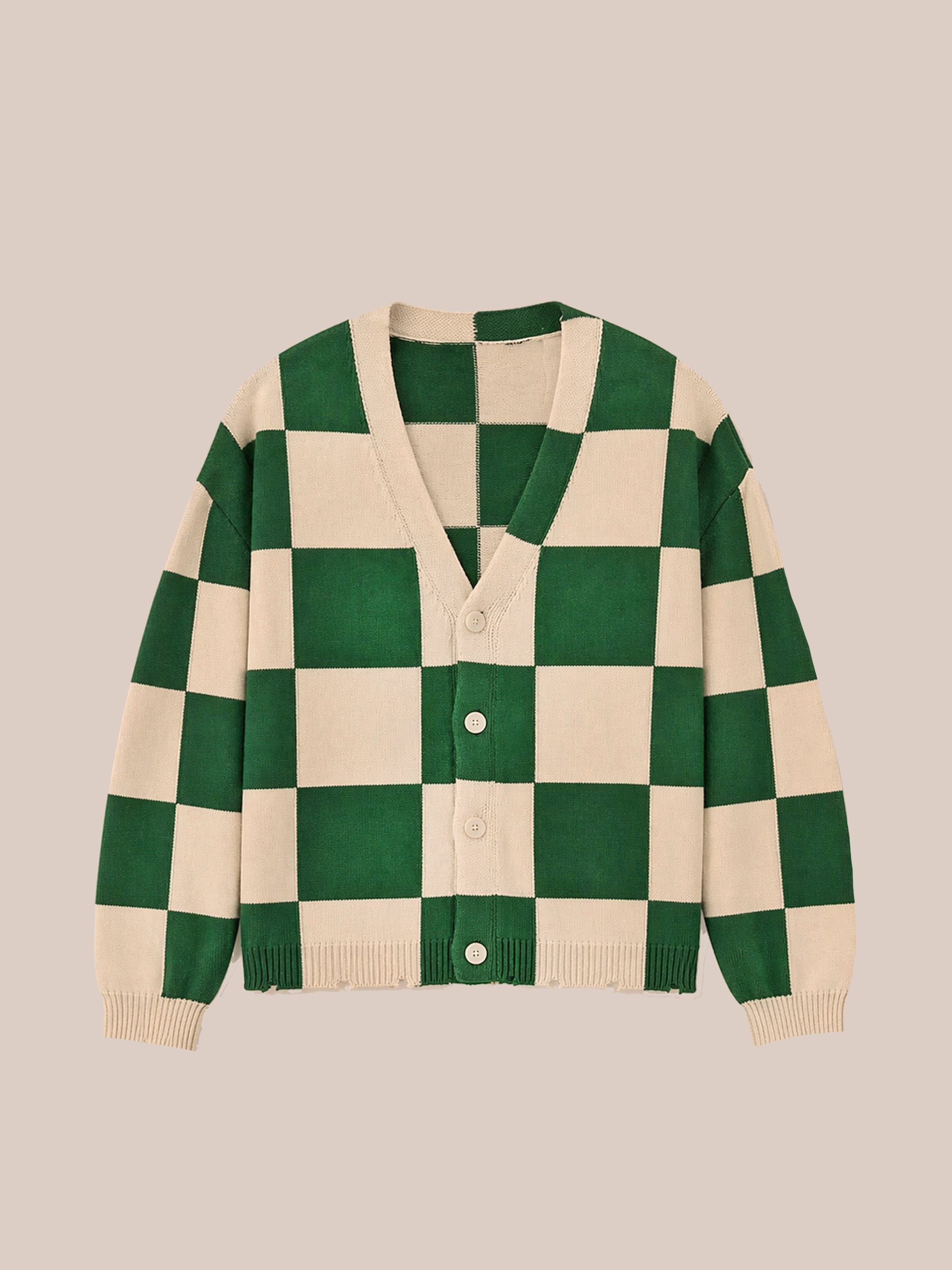 Clubhouse Check Knit Cardigan