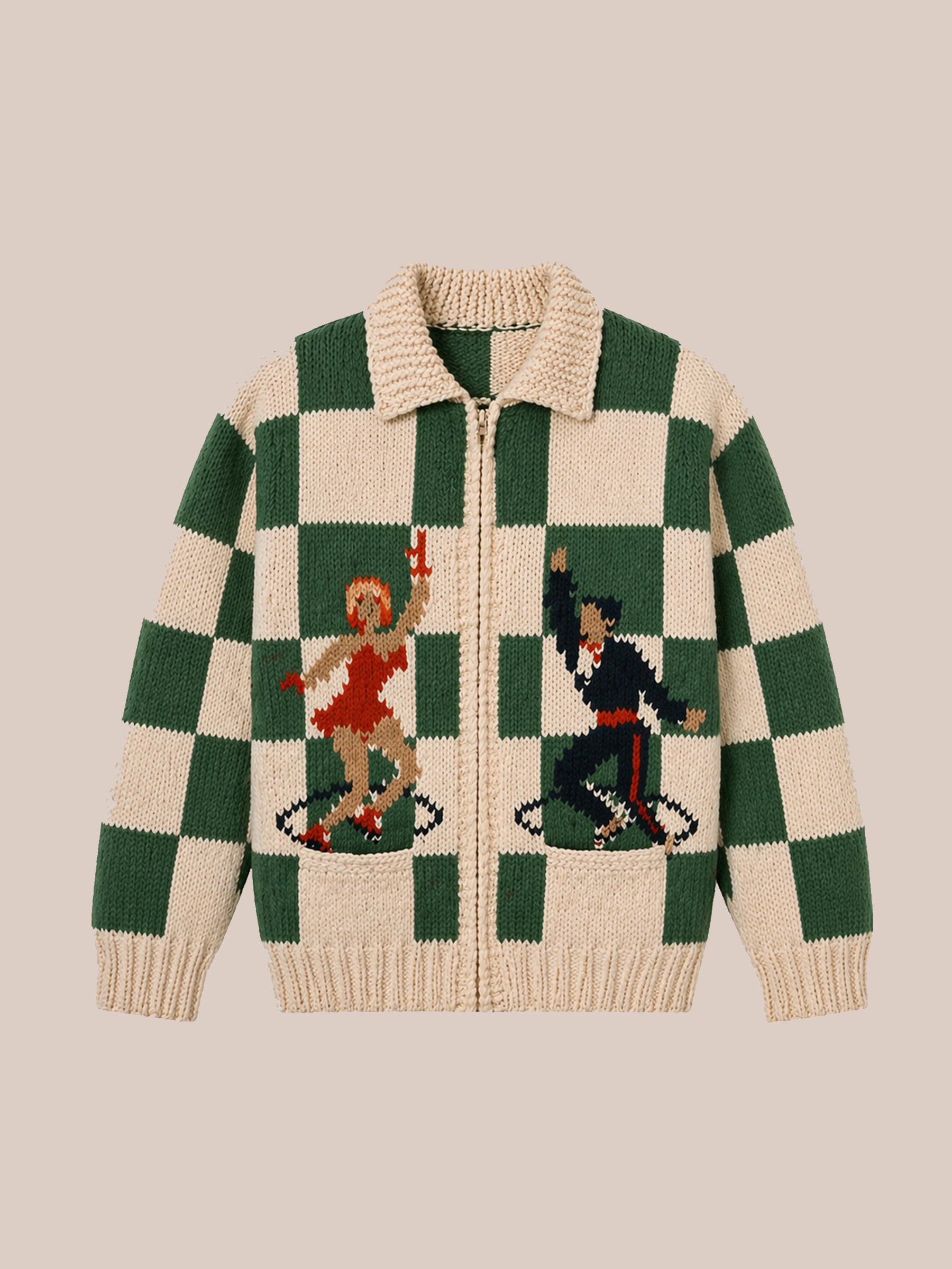 Alpine Check Knit Jacket