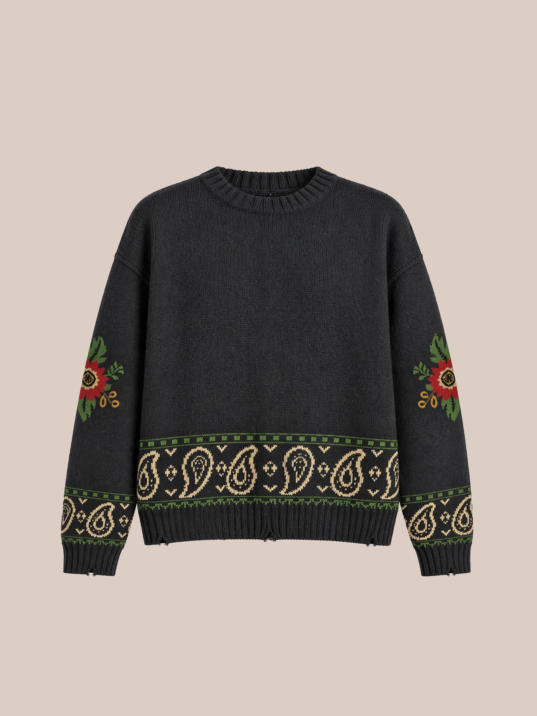 Folklore Paisley Knit Sweater