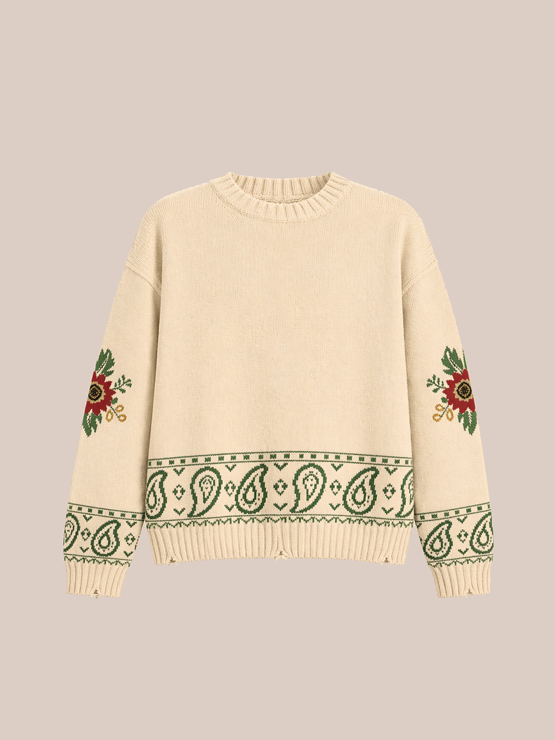 Folklore Paisley Knit Sweater