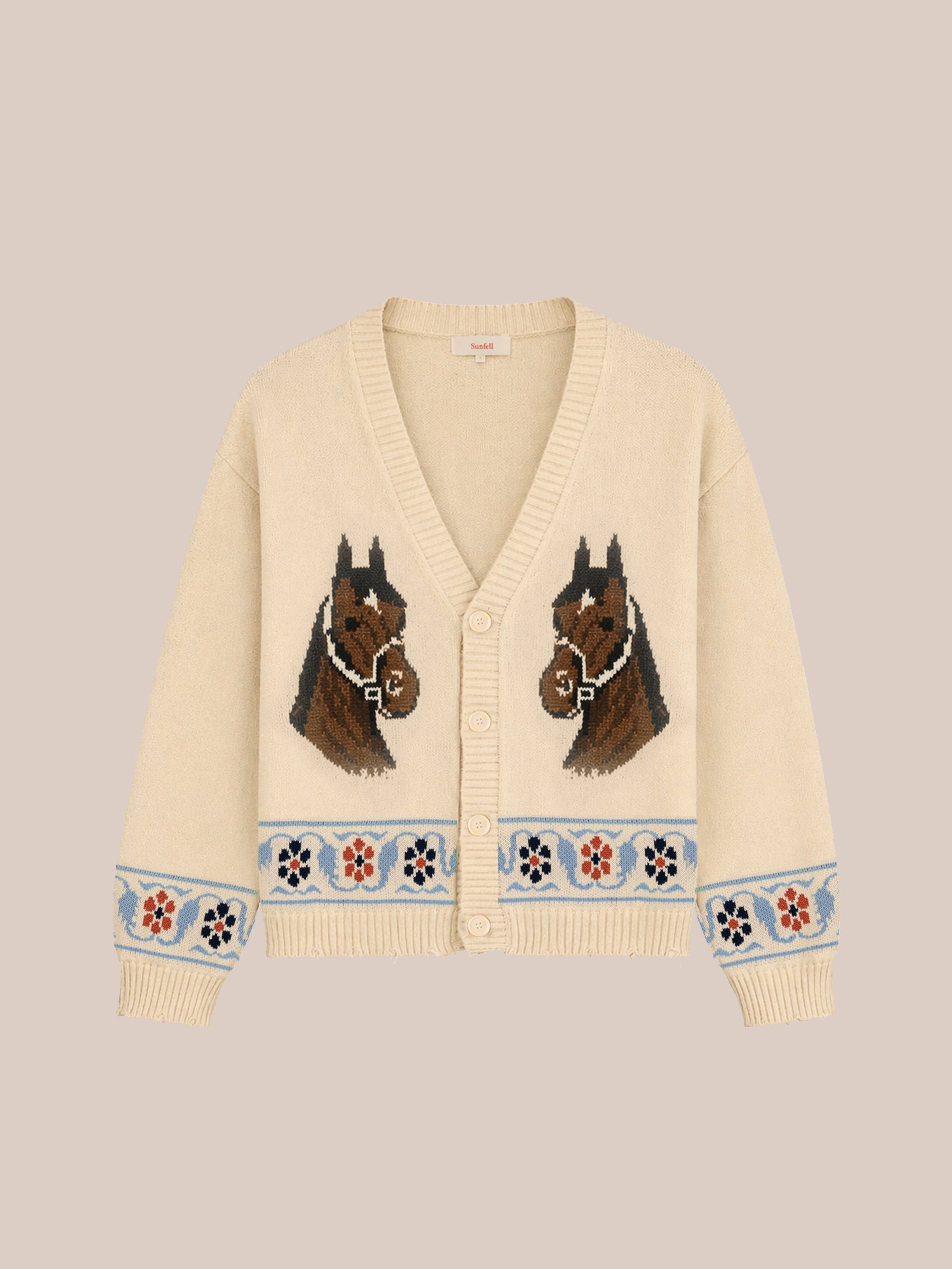 Equestrian Crest Knit Cardigan