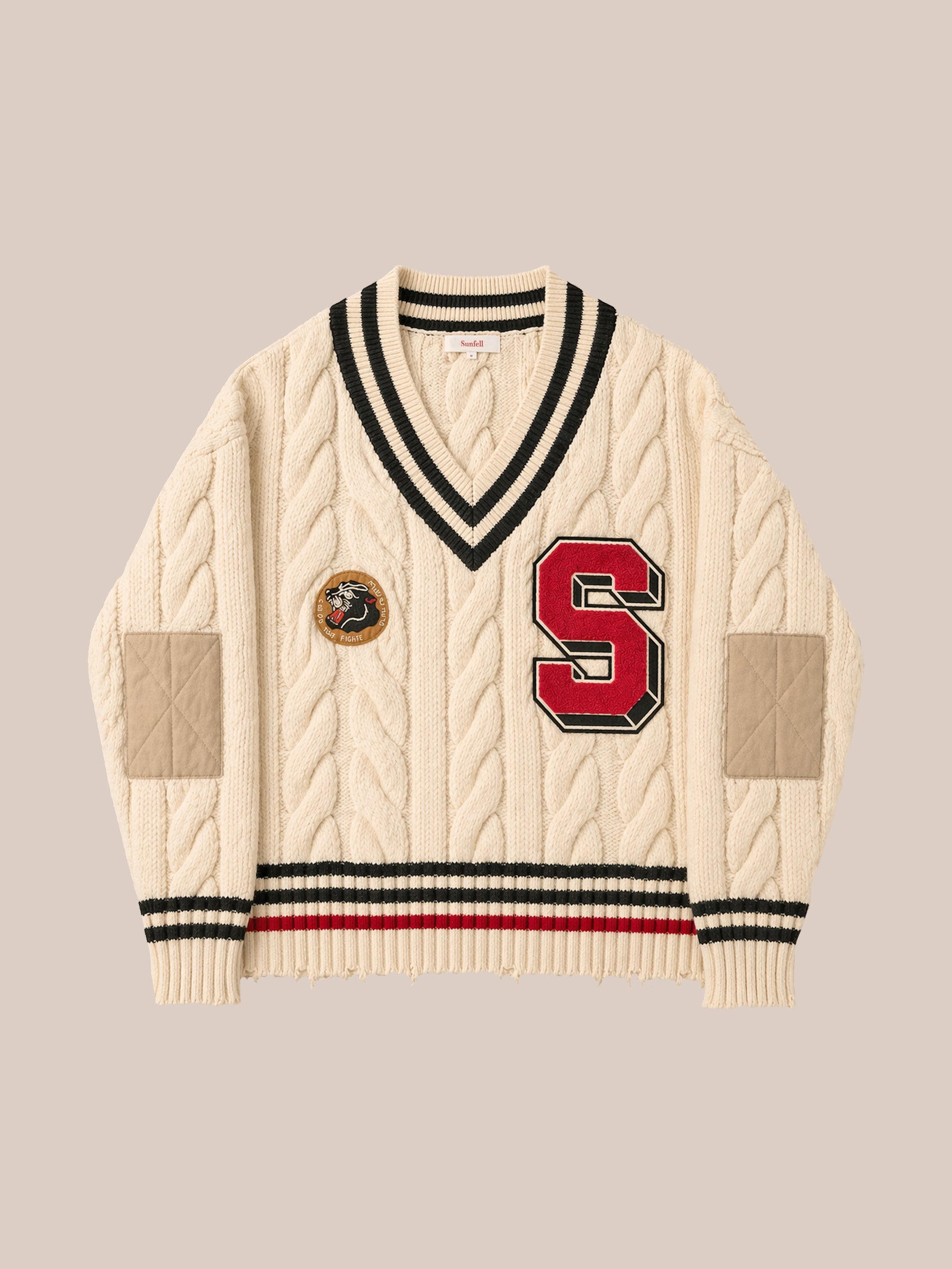 Varsity Crest Knit Sweater
