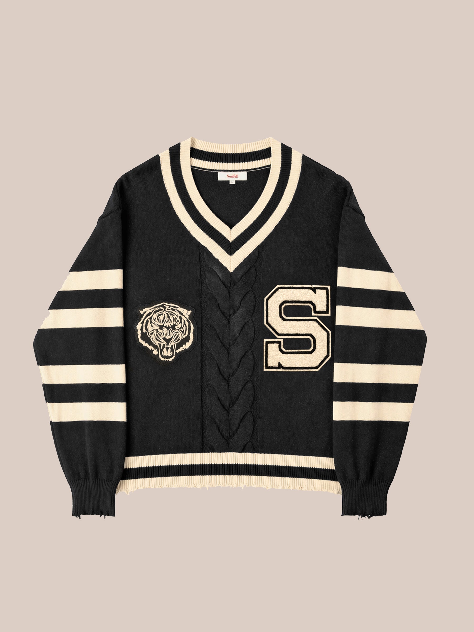 Varsity Crest Knit Sweater