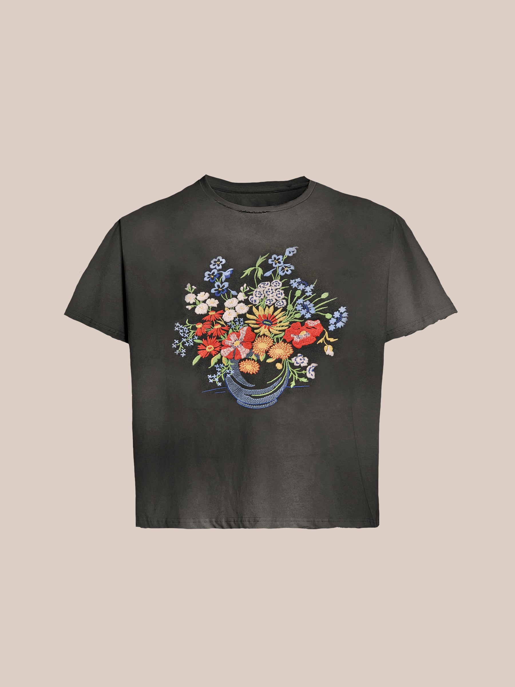 Flower Bouquet Embroidered Tee