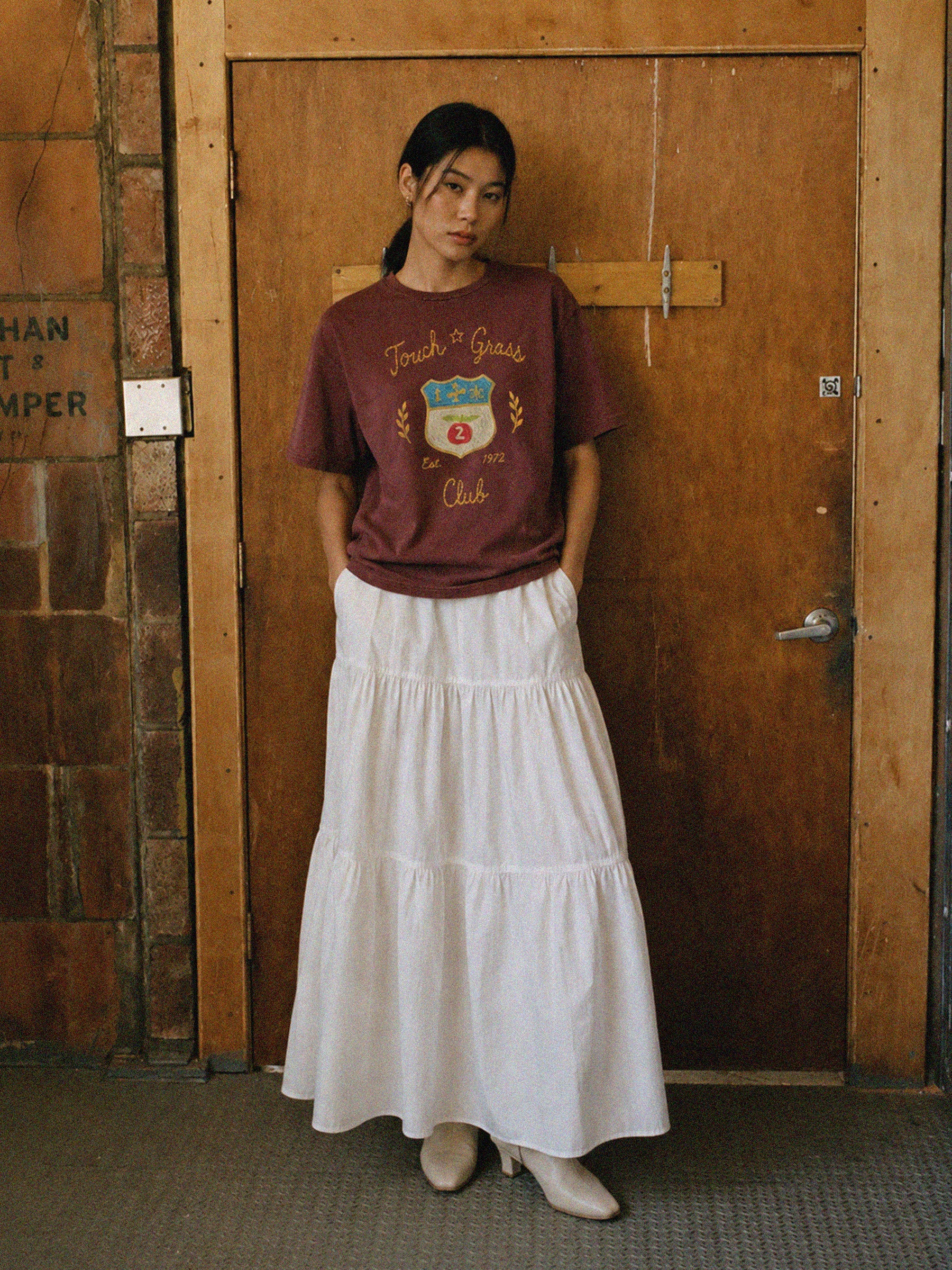 Touch Grass Embroidered Club Tee