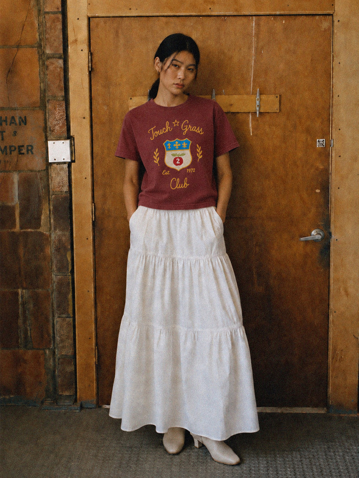 Touch Grass Embroidered Club Tee