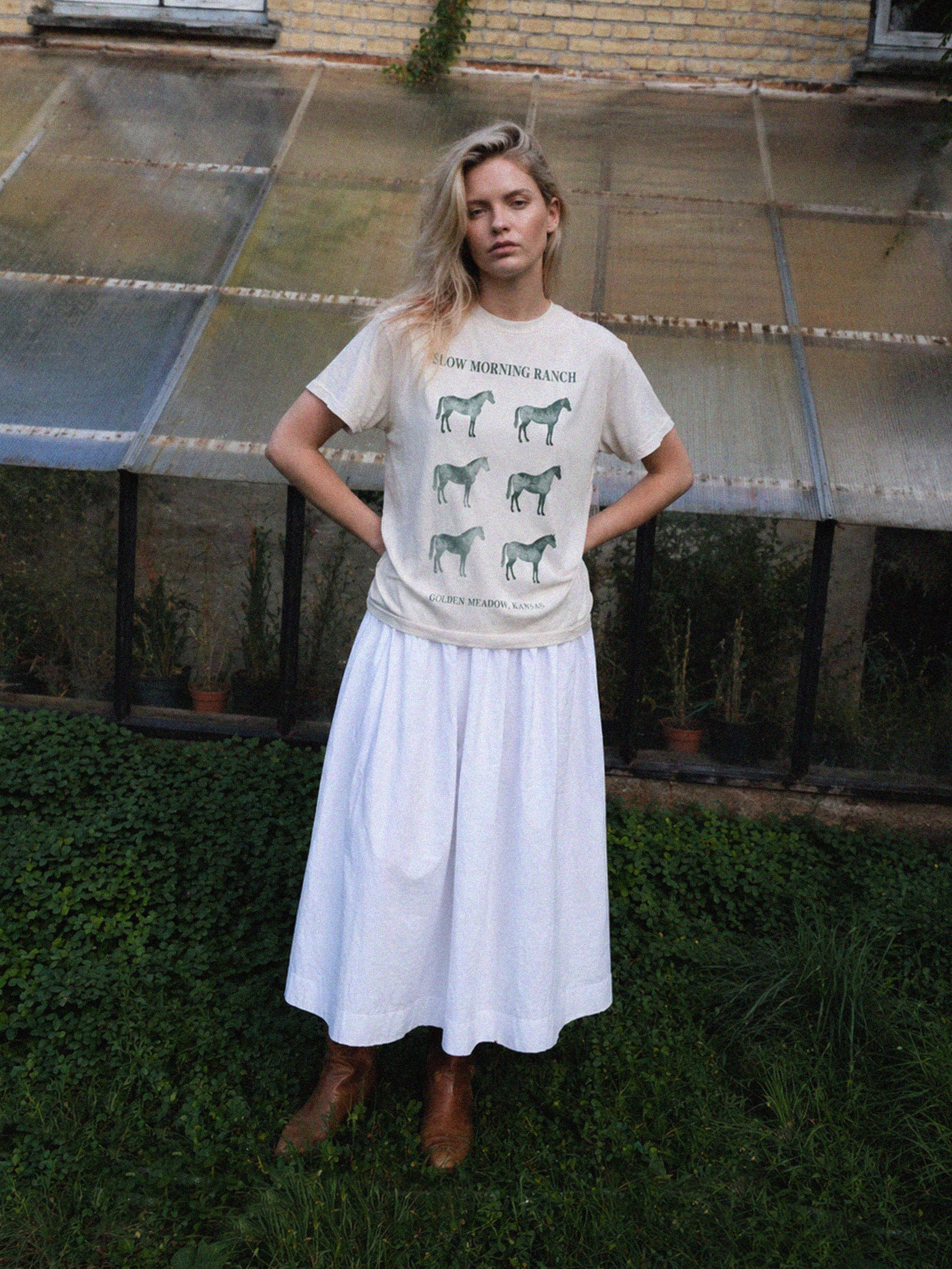 Slow Morning Ranch Print Tee