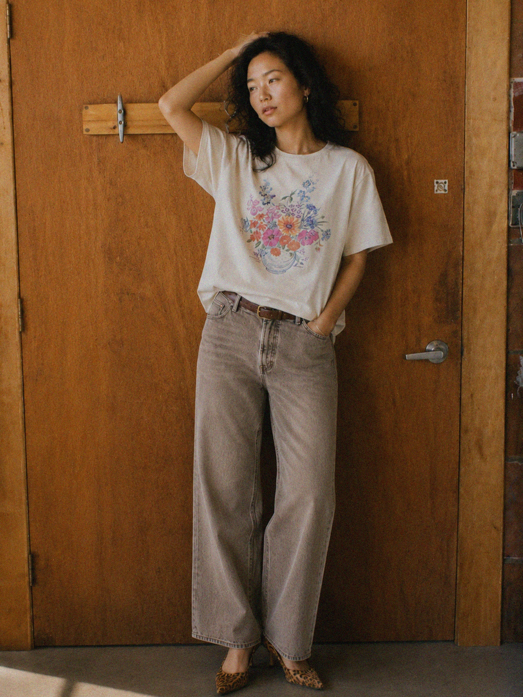 Flower Bouquet Embroidered Tee