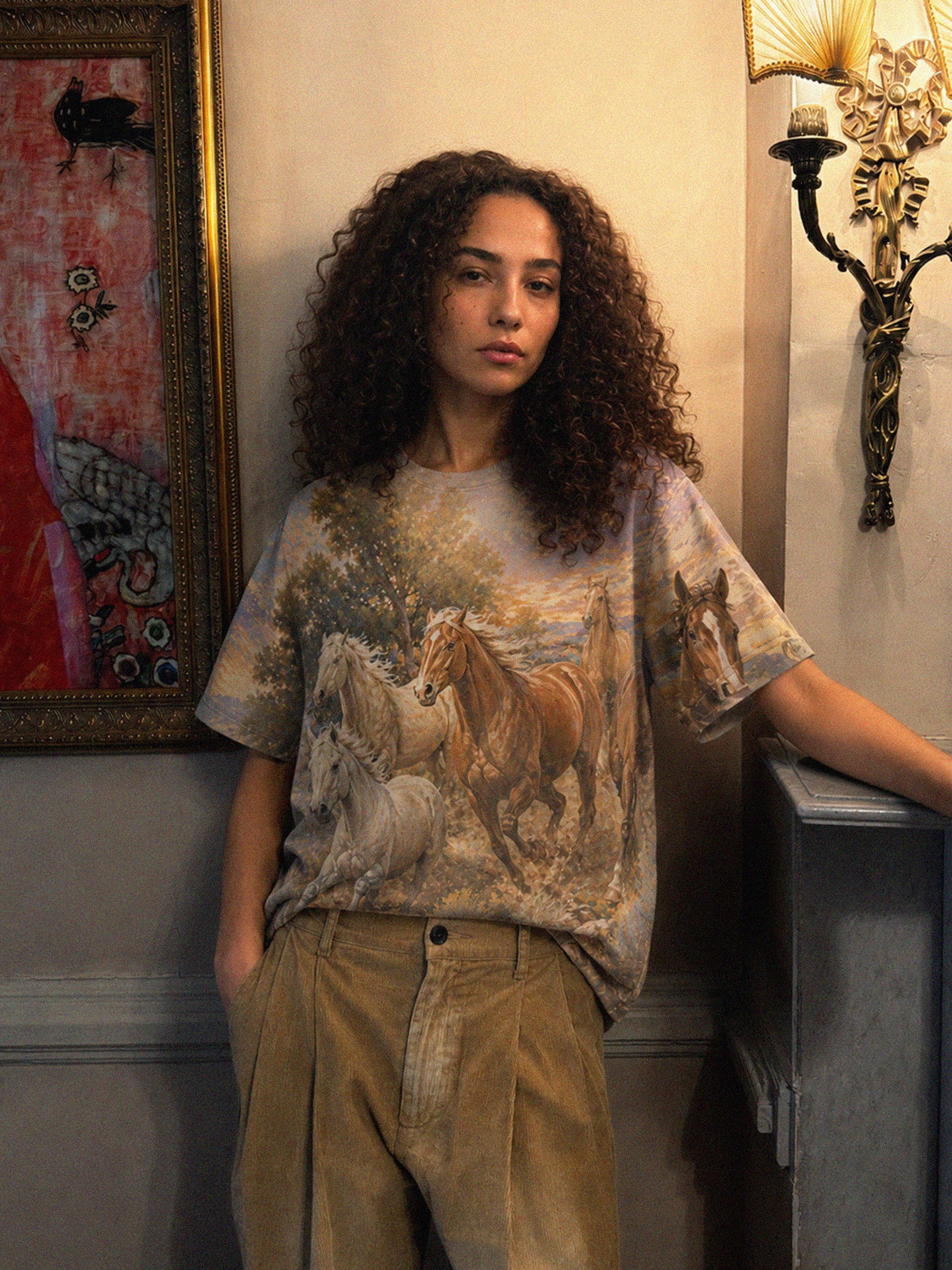 Running Horses Print Tee