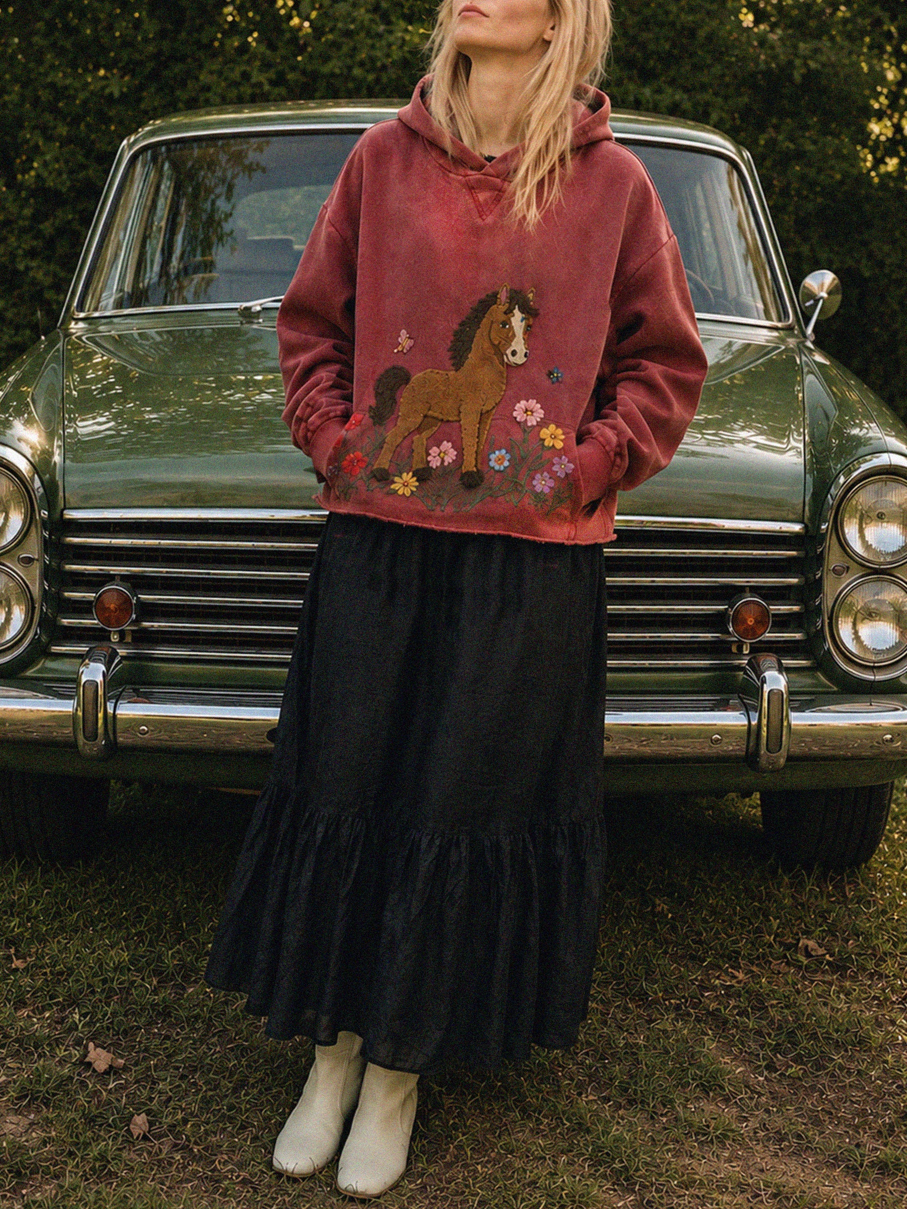 Wild Pony Embroidered Hoodie