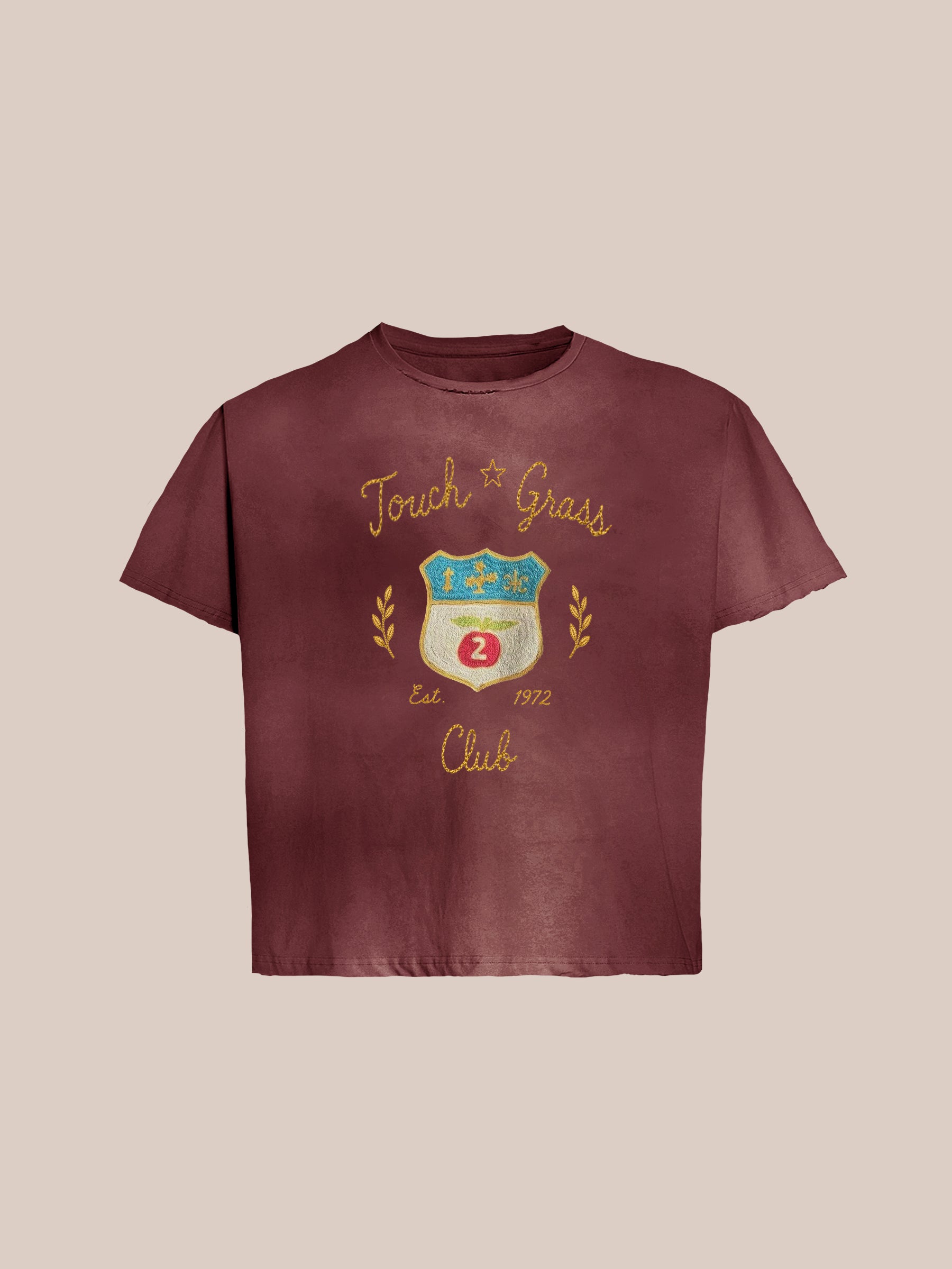 Touch Grass Embroidered Club Tee