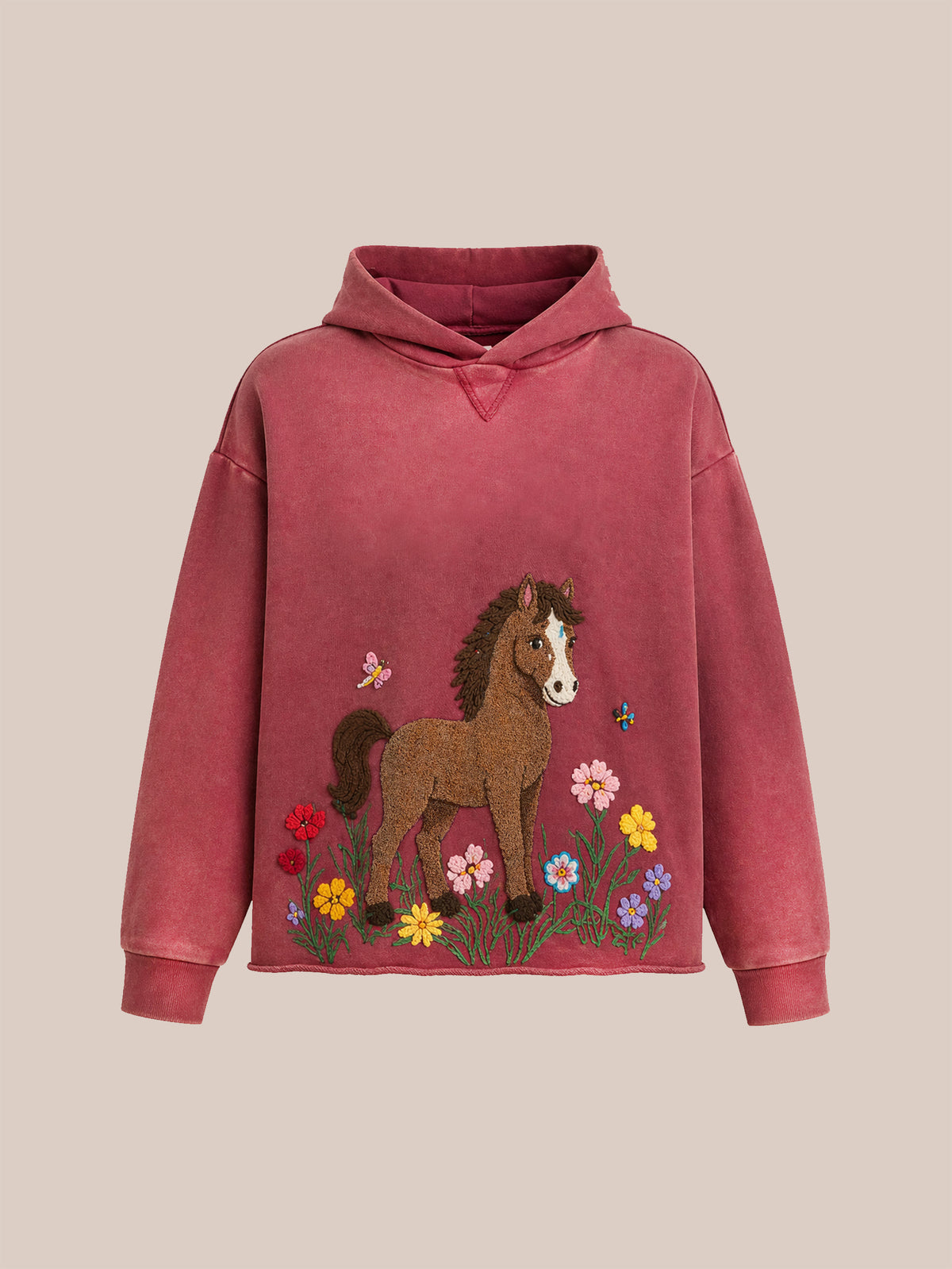 Pony Garden Embroidered Hoodie
