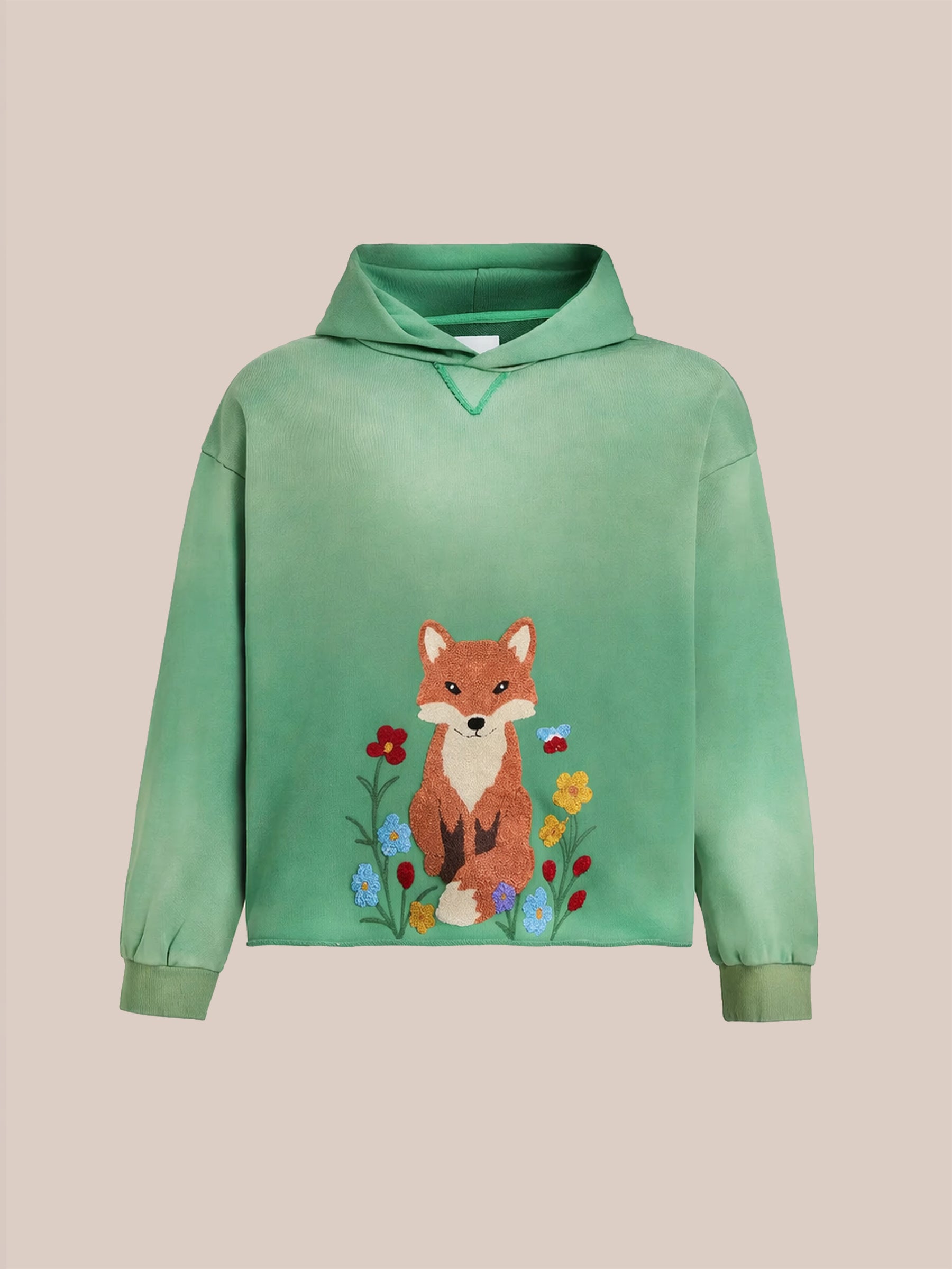 Fox Garden Embroidered Hoodie
