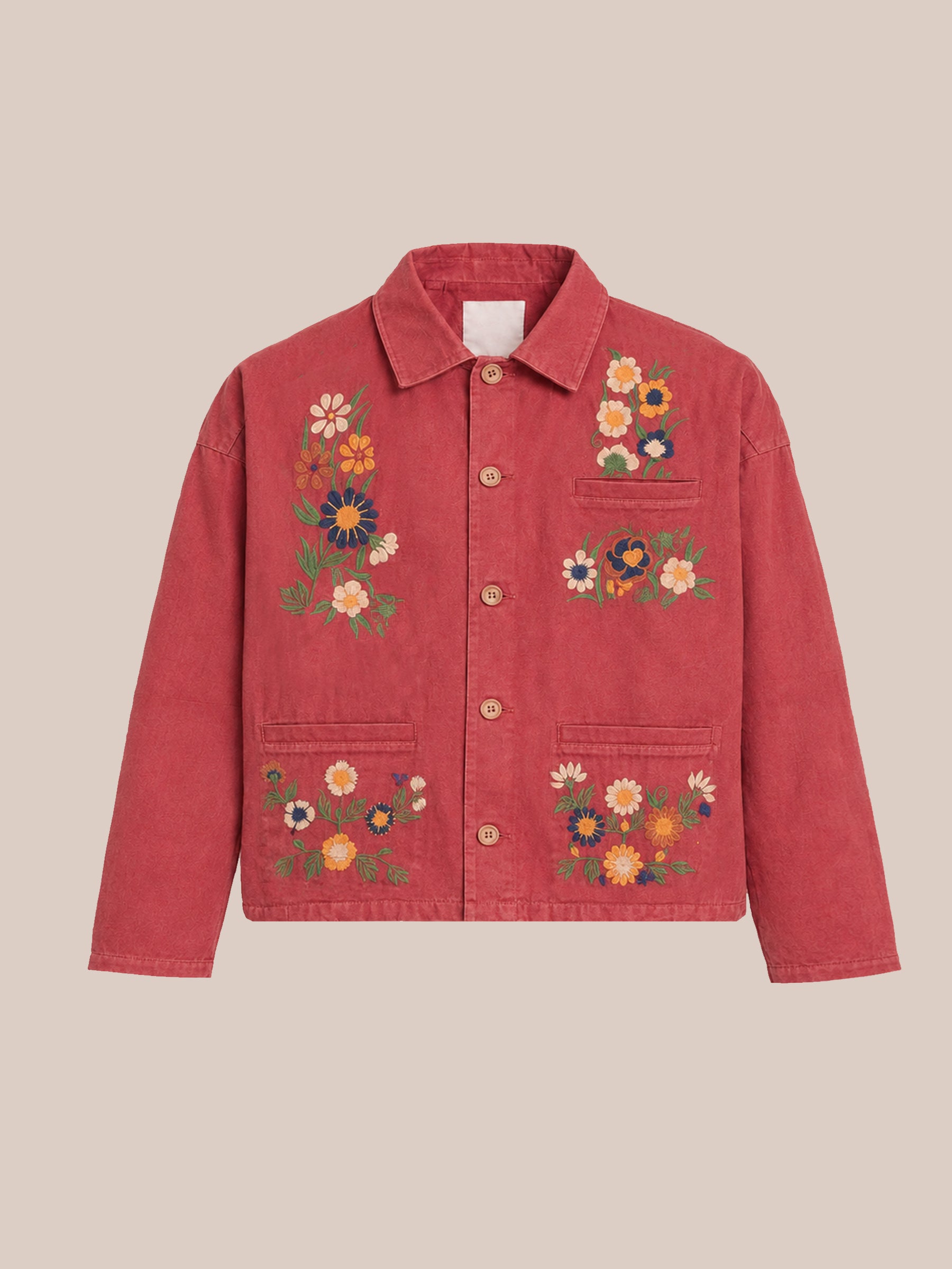 Wildflower Embroidered Work Jacket