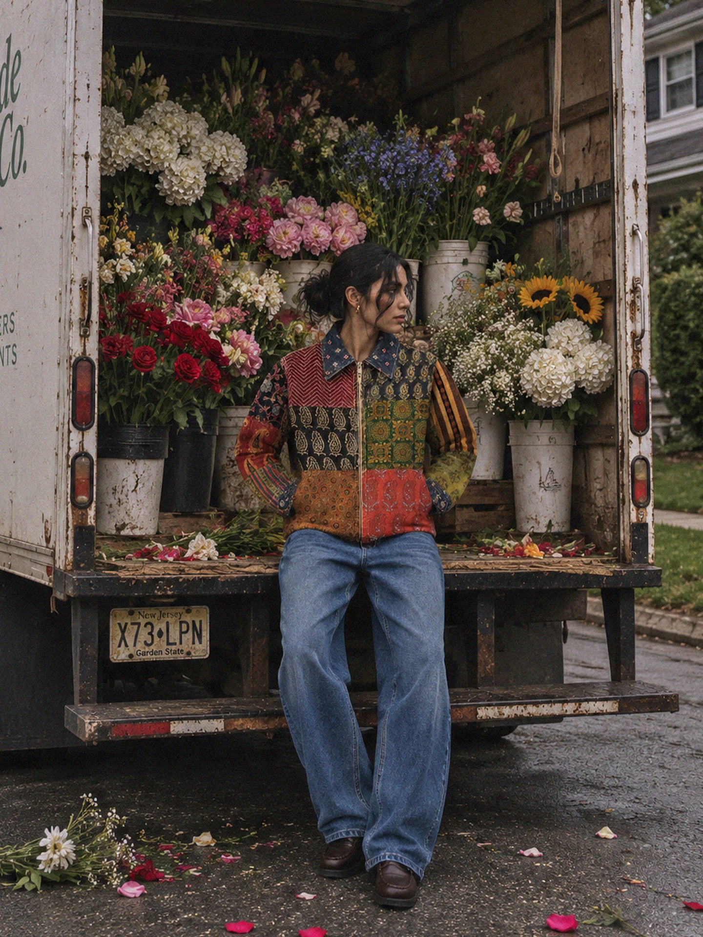 Tapestry Print Work Jacket
