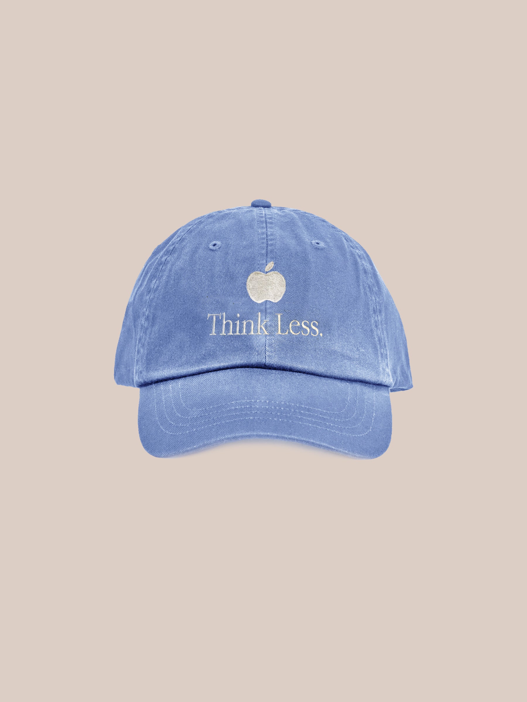 Think Less Embroidered Sunwashed Cap