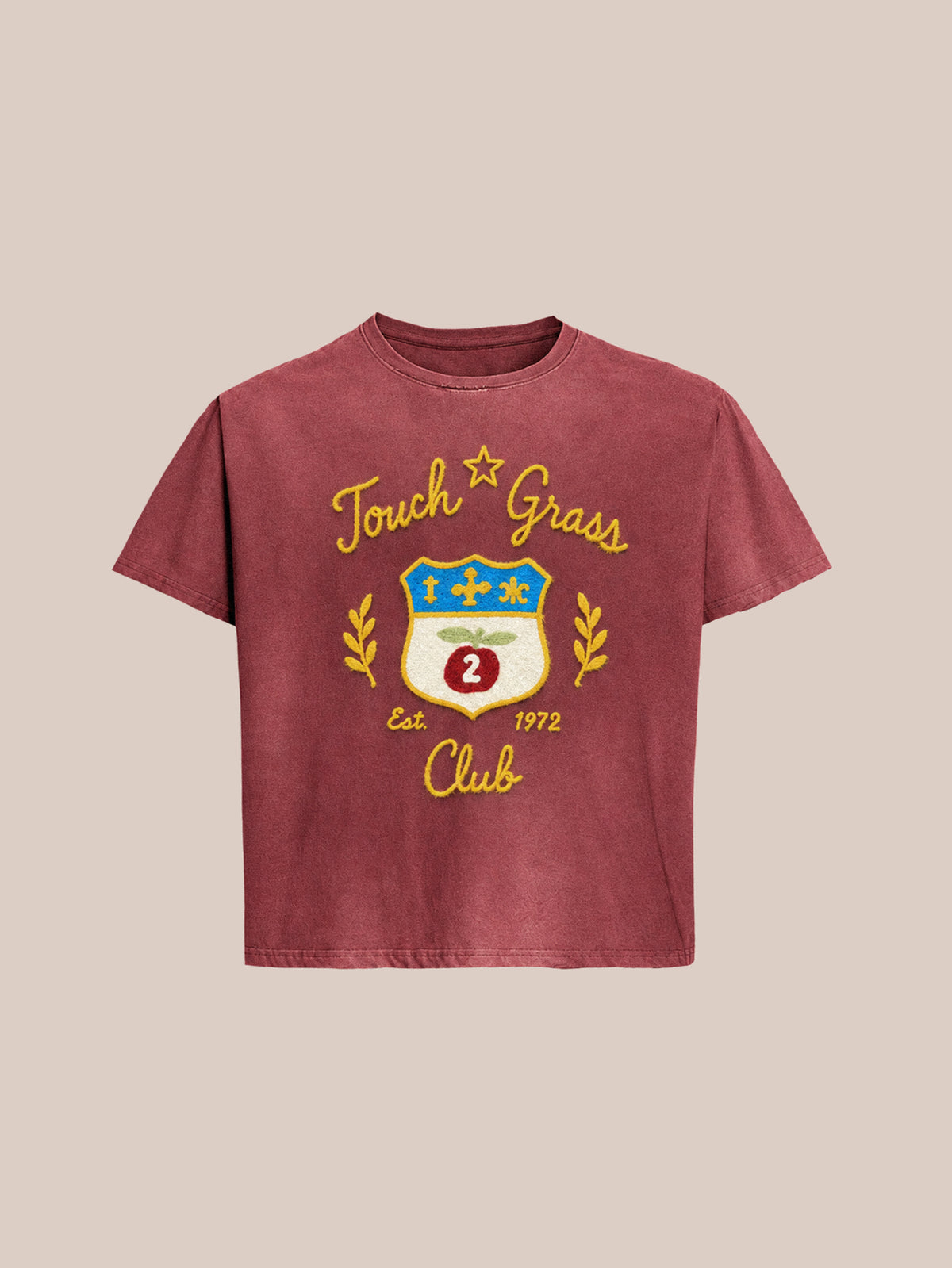Touch Grass Embroidered Club Tee